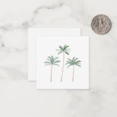 Beach Palm Trees Mitteilungskarte (Vorderseite/Rückseite Beispiel)