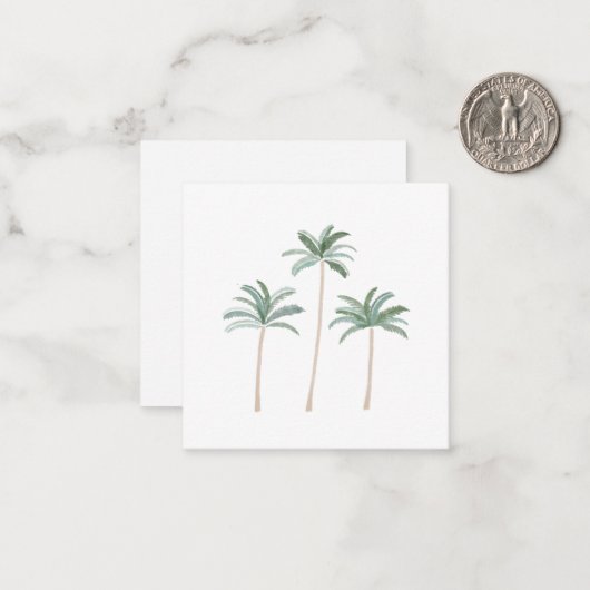 Beach Palm Trees Mitteilungskarte (Vorderseite/Rückseite Beispiel)