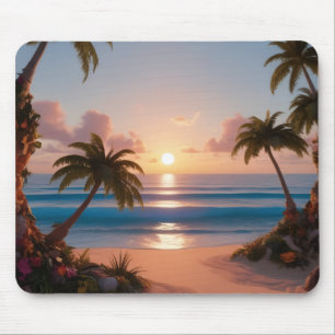 Beach Palm Trees Mousepad