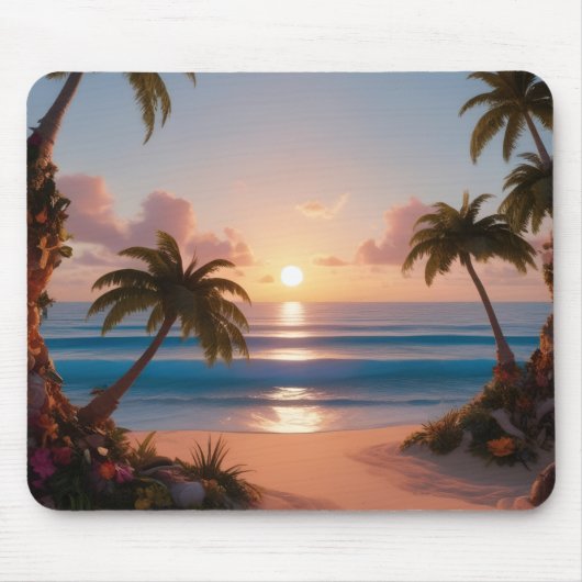 Beach Palm Trees Mousepad (Vorne)