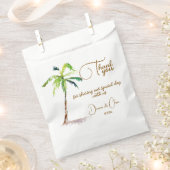 Beach Palm Trees Ocean Wedding Geschenktütchen (Ausgeschnitten)