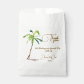 Beach Palm Trees Ocean Wedding Geschenktütchen (Vorderseite)