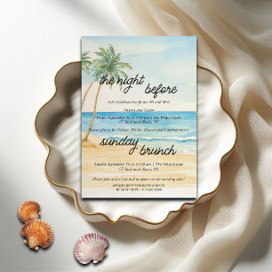 Beach Palm Trees Probe Dinner & Sonntag Brunch Einladung