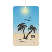 Beach Palm Trees Sunny Autolufterfrischer (Vorderseite)