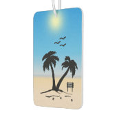 Beach Palm Trees Sunny Autolufterfrischer (Links)