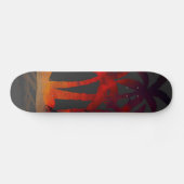 Beach Palm Trees Sunset Skateboard (Horizontal)