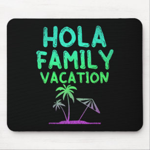 Beach Palm Trees Tropical Summer Hola Family Vacat Mousepad