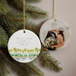 Beach Palm Trees Tropical Watercolor Hochzeitsfeie Keramik Ornament<br><div class="desc">Aquarellfarbene Strandpalmen machen dieses schicke und tropische Ornament zum perfekten Hochzeitsmoment,  um Jahr für Jahr zu öffnen. Malerei inspiriert von Santa Barbara Küste. Vollständig passende Hochzeitssuite verfügbar.</div>