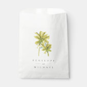 Beach Palm Trees Tropical Wedding Vielen Dank Geschenktütchen (Vorderseite)