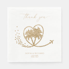 Beach Palm Wedding Destination Vielen Dank Serviette