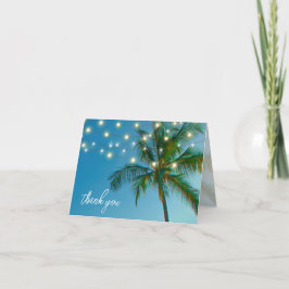 Beach Palms String Lights Blank Jeder Anlass Dankeskarte