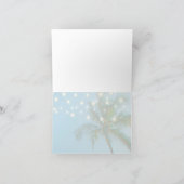 Beach Palms String Lights Blank Jeder Anlass Dankeskarte (Innenseite)