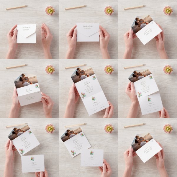 Beach Paradise Foto Wedding RSVP