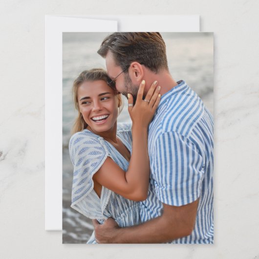 Beach Paradise Foto Wedding Save The Date (Rückseite)