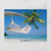 Beach Paradise Urlaub Hammock Postkarte (Vorderseite)