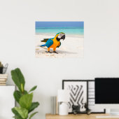 Beach Parrot Poster (Heimbüro)