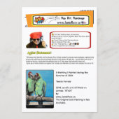 ‘Beach Parrots’ Painting on a Small-Scale Print  Einladung (Rückseite)