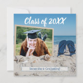 Beach Party Abschluss Foto Einladung (Vorderseite)