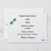 Beach Party - Abschluss - Zeit für die Mädchen Einladung (Rückseite)