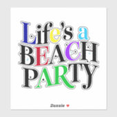 BEACH-PARTY AUFKLEBER (Blatt)