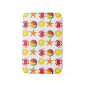 Beach Party Beachball Sun Crab Starfish Küste Badematte (Vorderseite Vertikal)