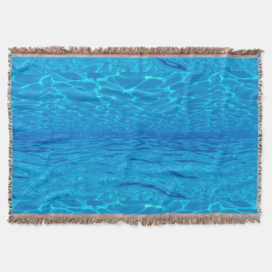 Beach Party Blues Sonne Meerwasserpool Pop Farbe Decke (Vorderseite)