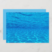 Beach Party Blues Sonne Meerwasserpool Pop Farbe Einladung (Vorne/Hinten)
