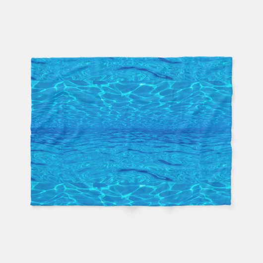 Beach Party Blues Sonne Meerwasserpool Pop Farbe Fleecedecke (Vorderseite (Horizontal))
