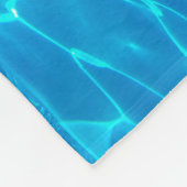 Beach Party Blues Sonne Meerwasserpool Pop Farbe Fleecedecke (Ecke)