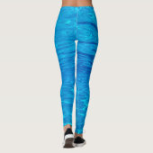 Beach Party Blues Sonne Meerwasserpool Pop Farbe Leggings (Rückseite)