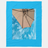 Beach Party Blues Sonne Ozean Schirm Pop Farbe Fleecedecke (Vorderseite)