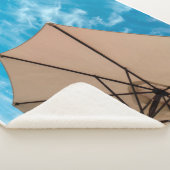 Beach Party Blues Sonne Ozean Schirm Pop Farbe Sherpadecke (3/4)