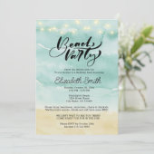 Beach Party Digitale Einladungskarte Einladung (Stehend Vorderseite)