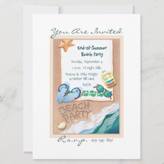 Beach Party © Einladung (Vorderseite)