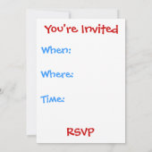 Beach Party Einladung (Rückseite)