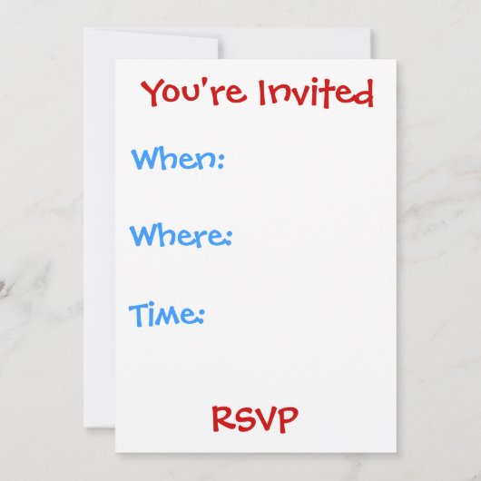 Beach Party Einladung (Rückseite)