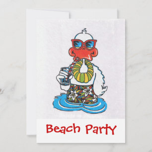 Beach Party Einladung