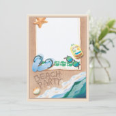 Beach Party © Einladung (Stehend Vorderseite)