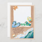 Beach Party © Einladung (Vorne/Hinten)