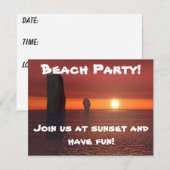 Beach Party! Einladung (Vorne/Hinten)