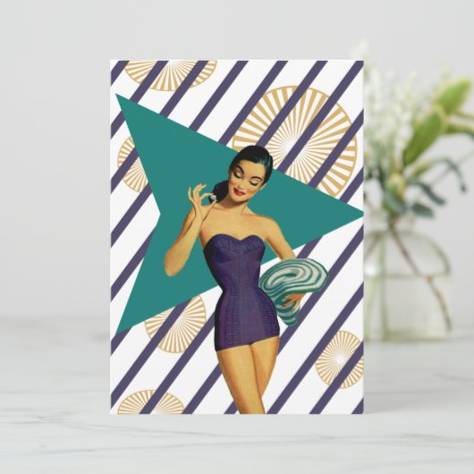 Beach Party Einladung (Stehend Vorderseite)