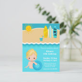 Beach Party Einladung (Stehend Vorderseite)