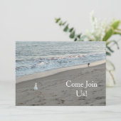 Beach Party Einladung kann Personalisiert sein (Stehend Vorderseite)