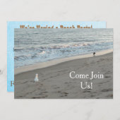 Beach Party Einladung kann Personalisiert sein (Vorne/Hinten)