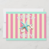 Beach Party Einladungen zum Geburtstag (Rückseite)