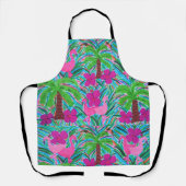 Beach Party Flamingos und Palms Schürze (Vorderseite)