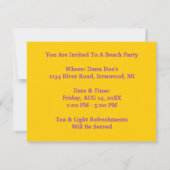 Beach Party Flapper Era Style Cloche Einladung (Rückseite)