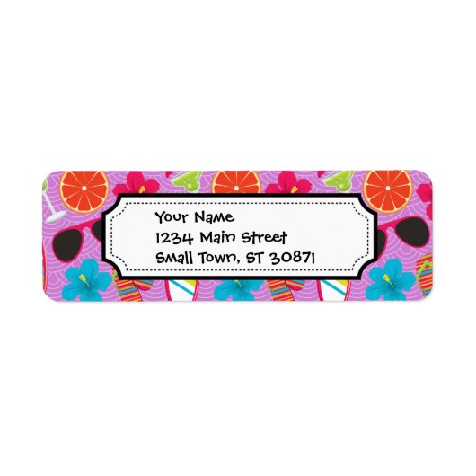 Beach Party Flip Flops Sonnenbrille Beachball Lila (Vorne)