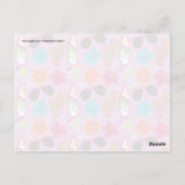 Beach Party Flip Flops Sonnenbrille Beachball Lila Postkarte (Rückseite)