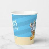 Beach Party Fügen Sie Ihren Namen Cool Surfpolar B Pappbecher (Links)